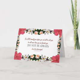 Deuteronomy 31 Blomster Postkort Var inte rädd Kort