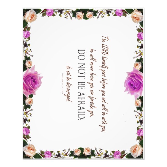 Deuteronomy 31, ska inte vara rädd. fototryck (Framsidan)