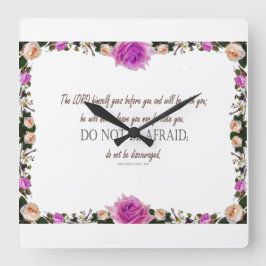 Deuteronomy 31, ska inte vara rädd. fyrkantig klocka