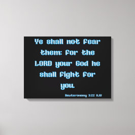 Deuteronomy 3:22 Bible Verse KJV Wall Art Canvastryck