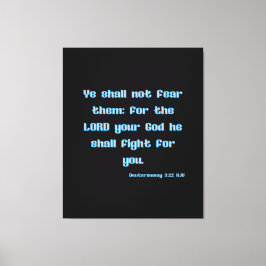 Deuteronomy 3:22 Bible Verse KJV Wall Art Canvastryck