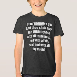 Deuteronomy 6 5 All din själ och kraft Vers T Shirt