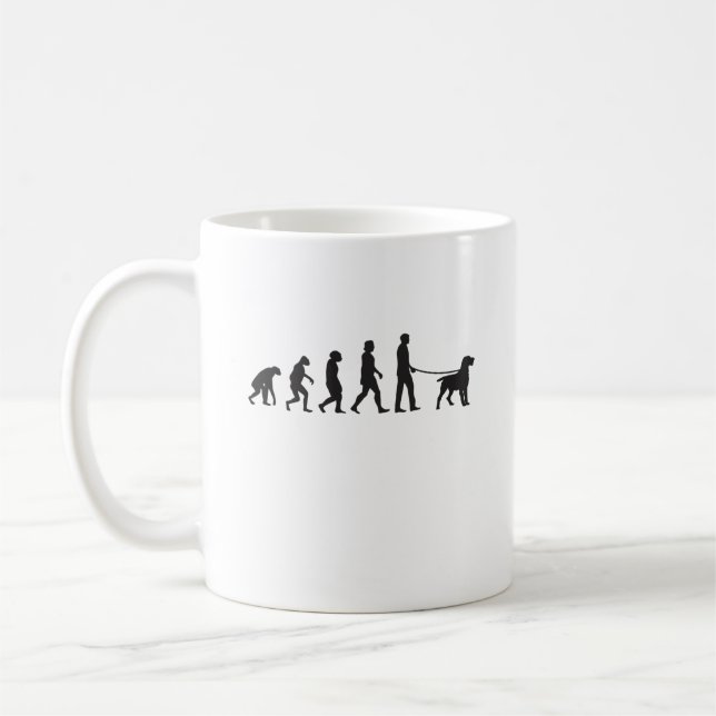 Deutsch Drahthaar Evolution German Wirehjärn Kaffemugg (Vänster)