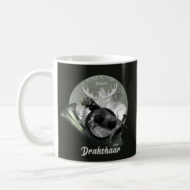 Deutsch Drahthaar Kaffemugg (Vänster)