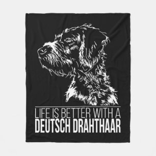 Deutsch Drahthaar-livet är bättre hund att säga Fleecefilt