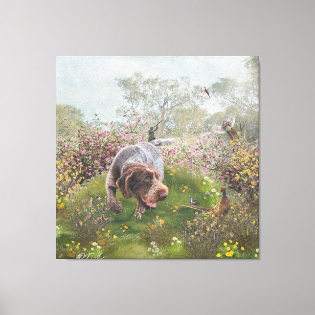 Deutsch Drahthaar Metall Skriv ut Canvastryck (Framsida)