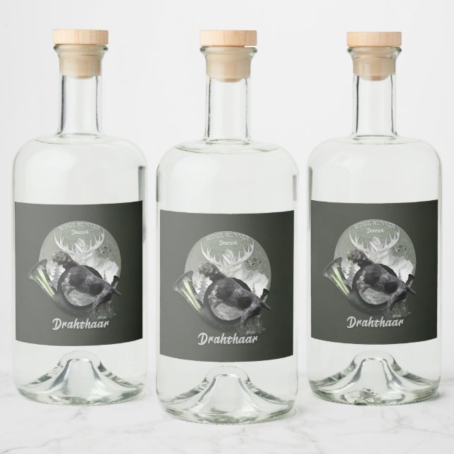 Deutsch Drahthaar Spritflaskor Etikett (Flaskor)