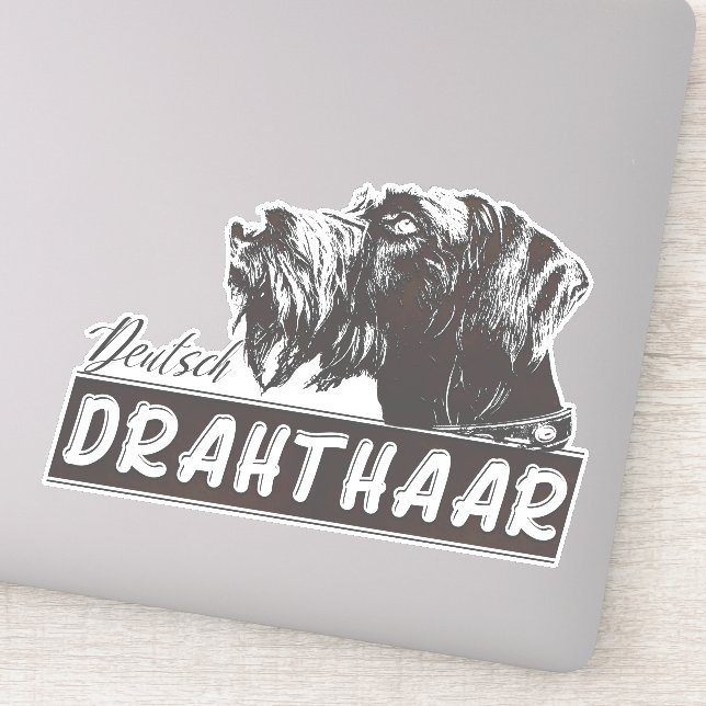 Deutsch Drahthaar Sticker Klistermärken (Detalj)