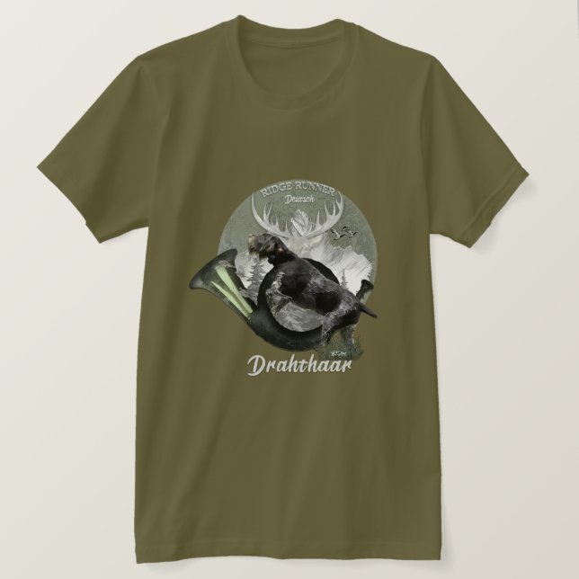 Deutsch Drahthaar T Shirt (Design framsida)