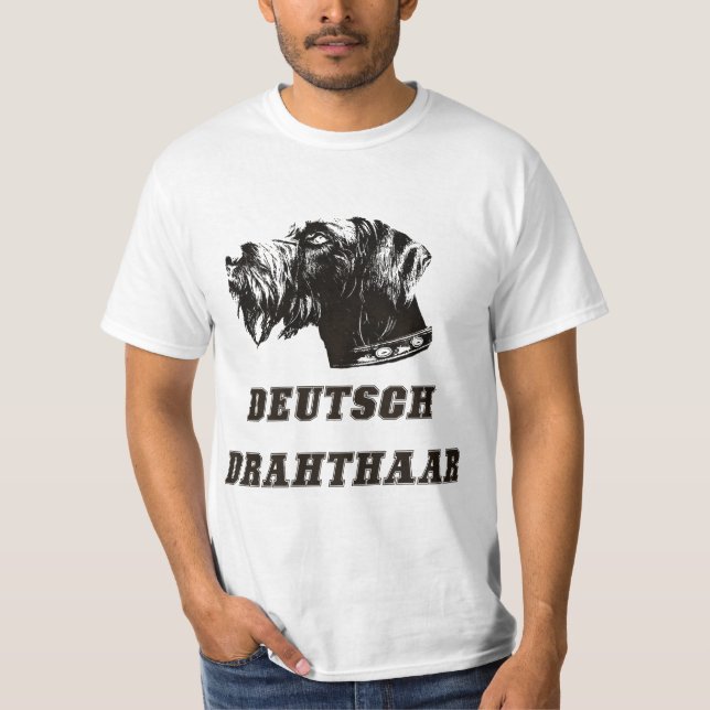 Deutsch Drahthaar T Shirt (Framsida)