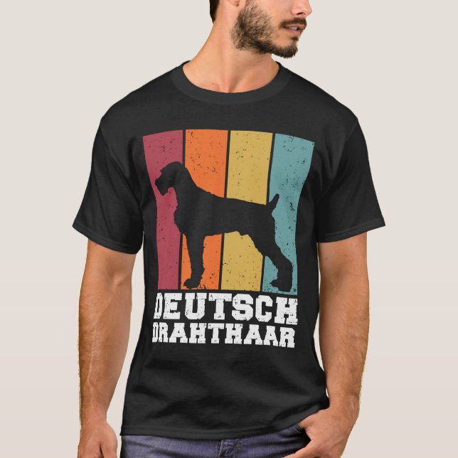 Deutsch Drahthaar Vintage 1 T Shirt (Framsida)