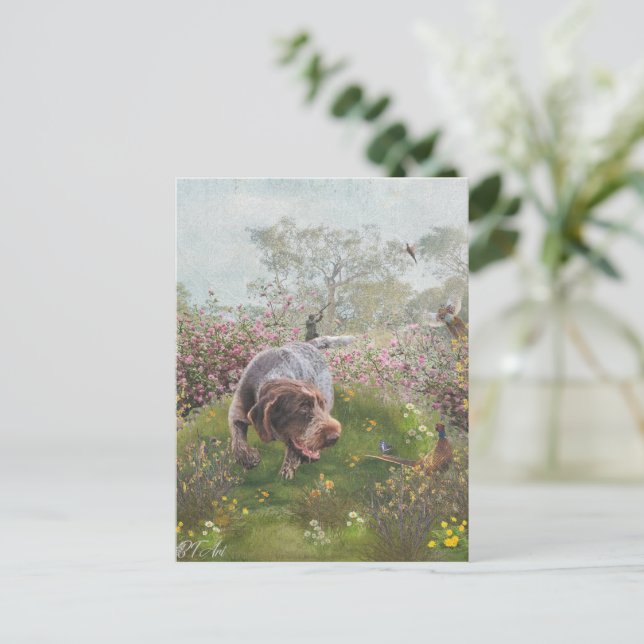 Deutsch Drahthaar Vykort (Stående Fram)