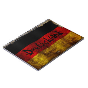 Deutsch Flagge - Vintage... Anteckningsbok