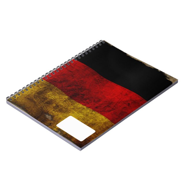 Deutsch Flagge - Vintage... Anteckningsbok (Vänstra Sidan)