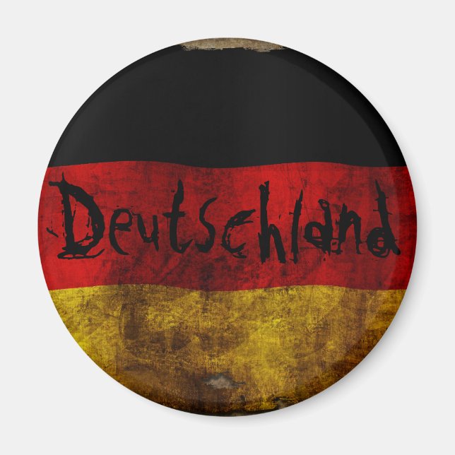 Deutsch Flagge - Vintage... Magnet (Framsidan)