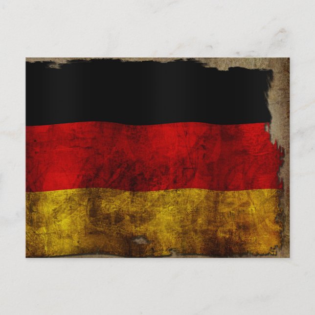 Deutsch Flagge - Vintage... Vykort (Framsida)