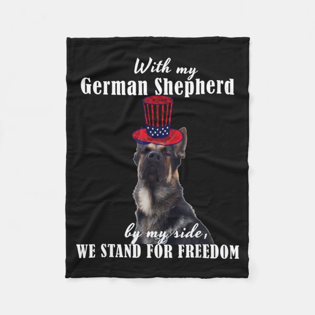 Deutsch Funny American German Dogs Quotes Germany  Fleecefilt (Framsidan)