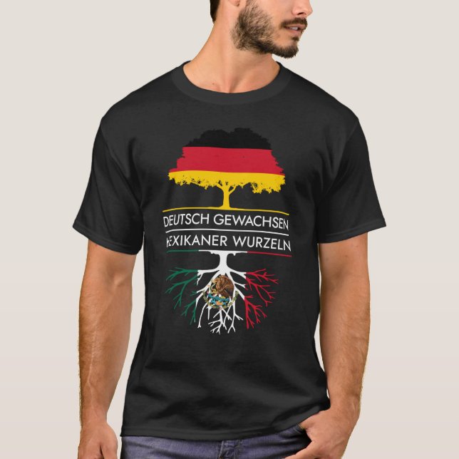 Deutsch Gewachsen mexikaner Wurzeln German Grown T Shirt (Framsida)