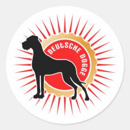 Deutsche Dogge Aufkleber Runt Klistermärke