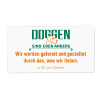 Deutsche Dogge Briefaufkleber