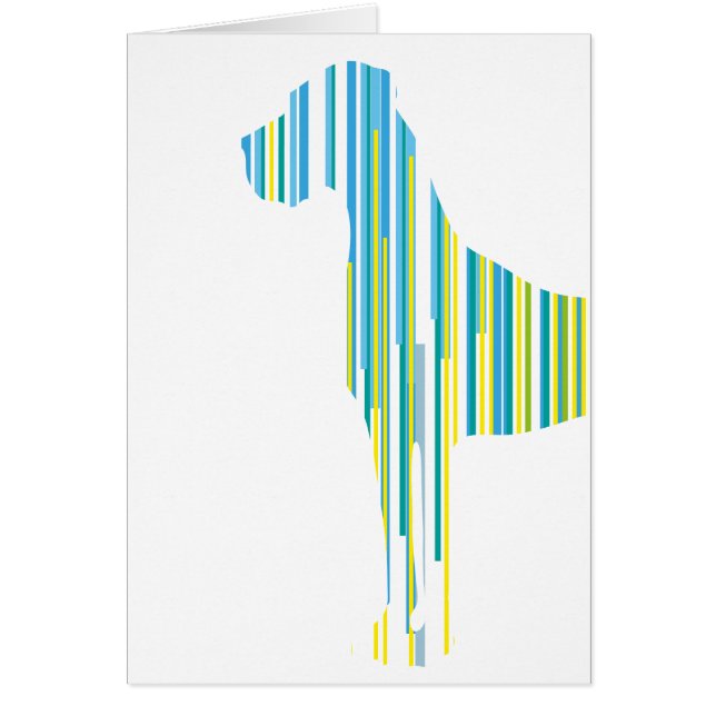 Deutsche Dogge in Streifen Hälsningskort (Framsidan)