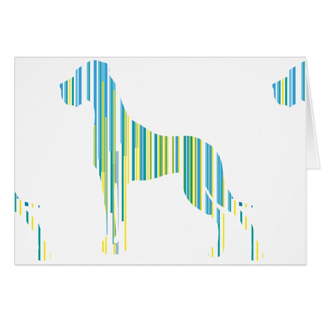 Deutsche Dogge Minimalistisch Hälsningskort (Framsidan Horizontal)
