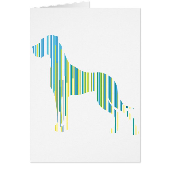 Deutsche Dogge Minimalistisch Hälsningskort (Framsidan)