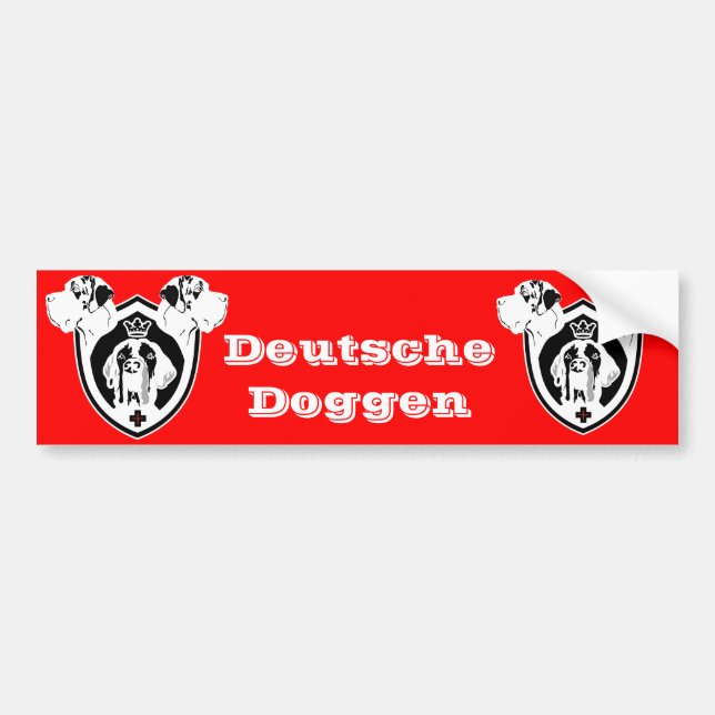 Deutsche Dogge Wappen Bildekal (Framsidan)