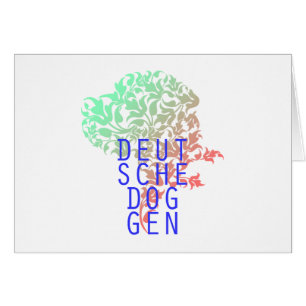 Deutsche Doggen Blatt Kopf Hälsningskort