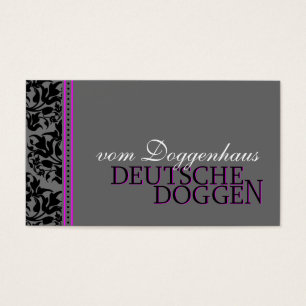 Deutsche Doggen blommig Visitkort