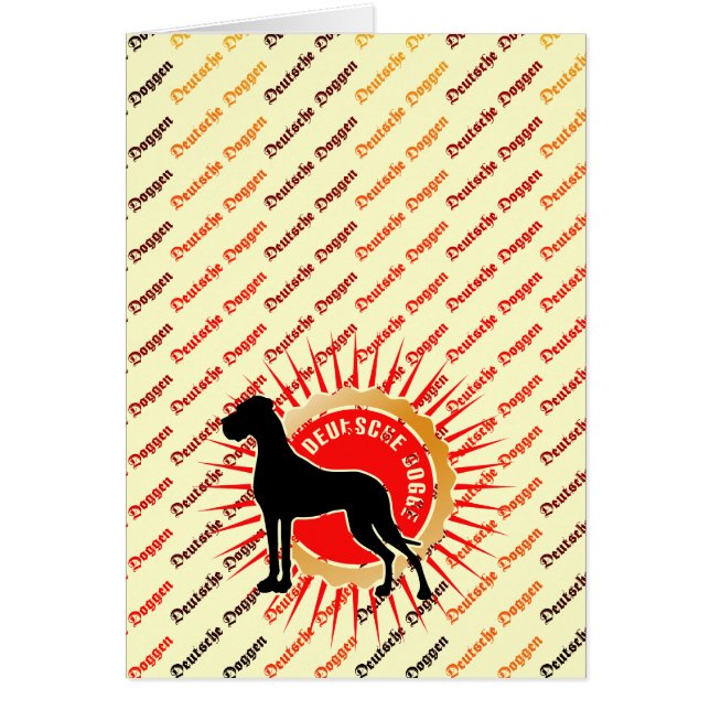Deutsche Doggen Grußkarte Hälsningskort (Framsidan)