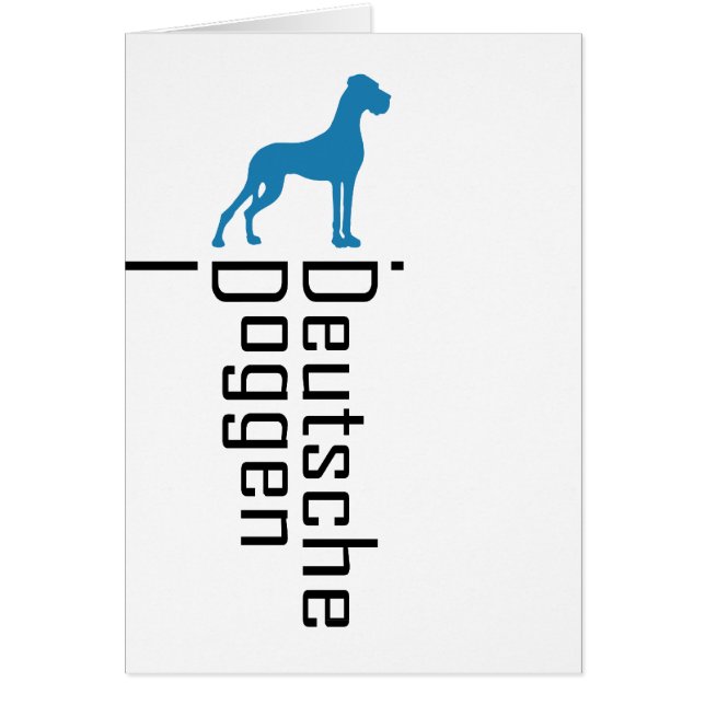 Deutsche Doggen Hälsningskort (Framsidan)