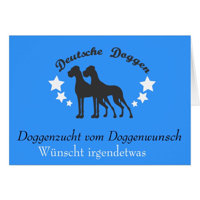 Deutsche Doggen Hälsningskort (Framsidan Horizontal)