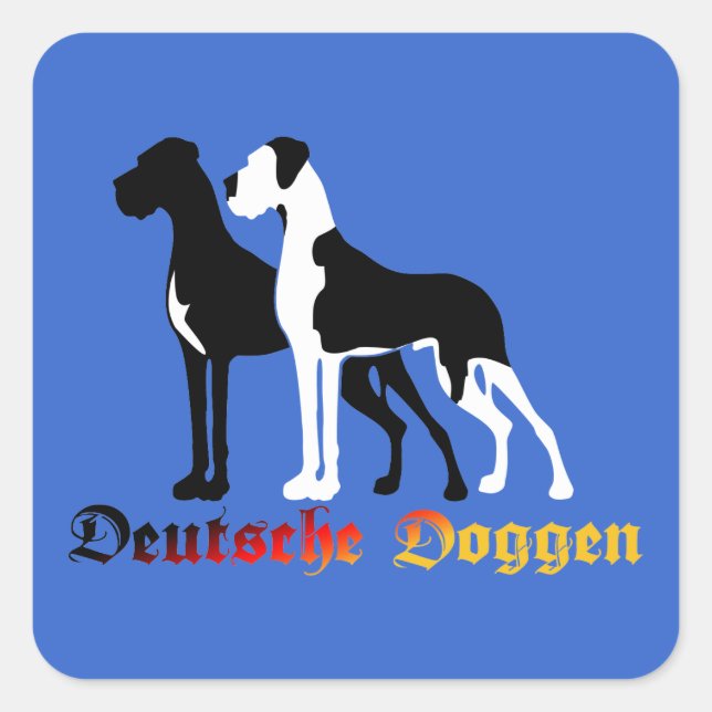 Deutsche Doggen klistermärke (Framsida)