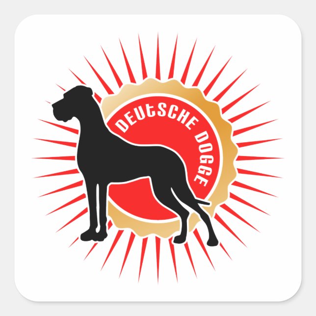 Deutsche Doggen klistermärke (Framsida)
