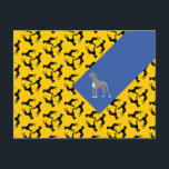 Deutsche Doggen Postekarte Vykort<br><div class="desc">Sie können fast alles för en - Einfach anfangen! Dogge in blau auf Doggenmuster. Auf der anderen Seite Platz für ihre handschriftlichen Einträ ge.</div>