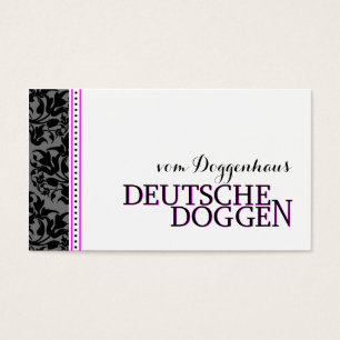 Deutsche Doggen romantisch Visitkort