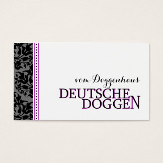 Deutsche Doggen romantisch Visitkort