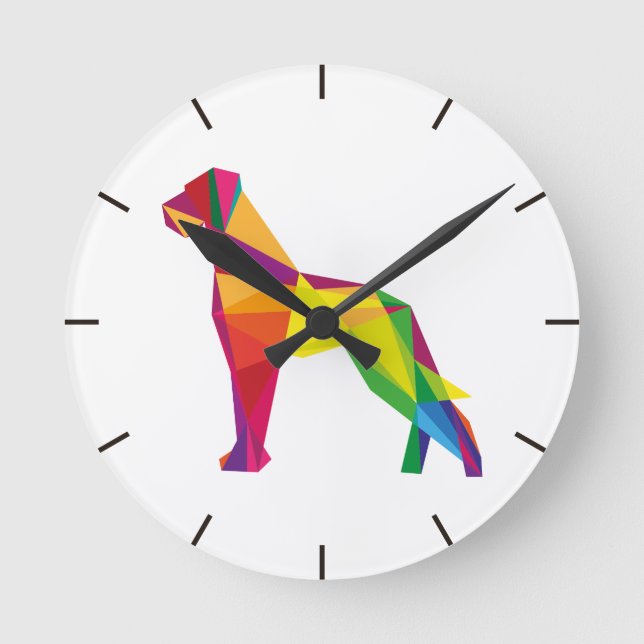 Deutsche Doggen Uhr abstrakt Rund Klocka (Framsida)