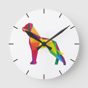 Deutsche Doggen Uhr abstrakt Rund Klocka