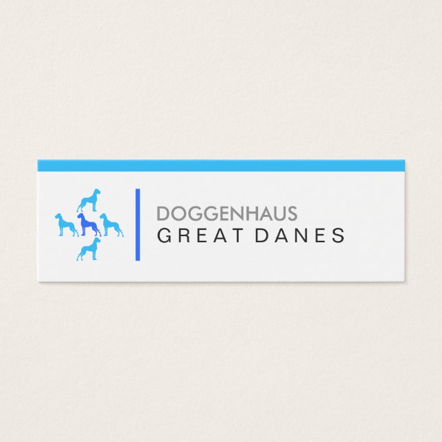 Deutsche Doggen Visitenkarten Litet Visitkort (Framsidan)