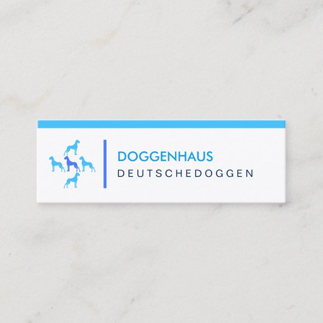Deutsche Doggen Visitenkarten Mini Visitkort (Framsida)