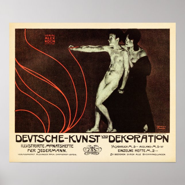 DEUTSCHE KUNST DEKORATION German Plakatstill 1898 Poster (Framsidan)