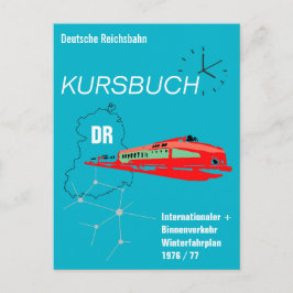 Deutsche Reichsbahn Kursbuchdesign Vykort