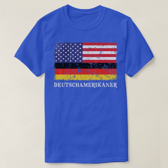 Deutscher amerikan German American Flagga Oktoberf T Shirt (Design framsida)