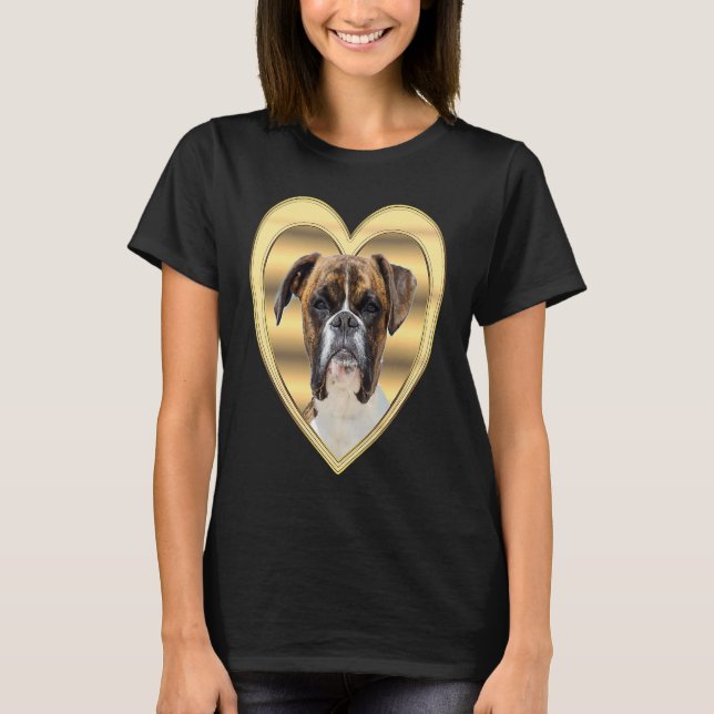 Deutscher Boxer  Dog Heart   Boxer  German Boxer   T Shirt (Framsida)