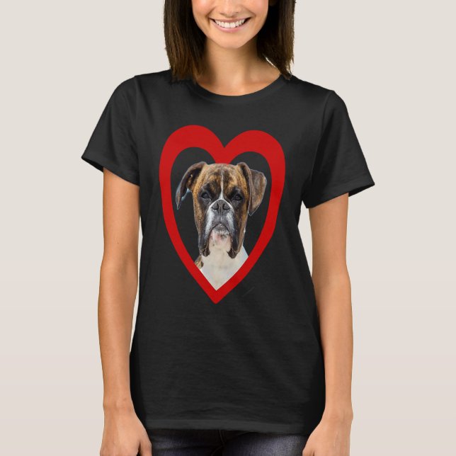 Deutscher Boxer  Dog Heart   Boxer  German Boxer T Shirt (Framsida)