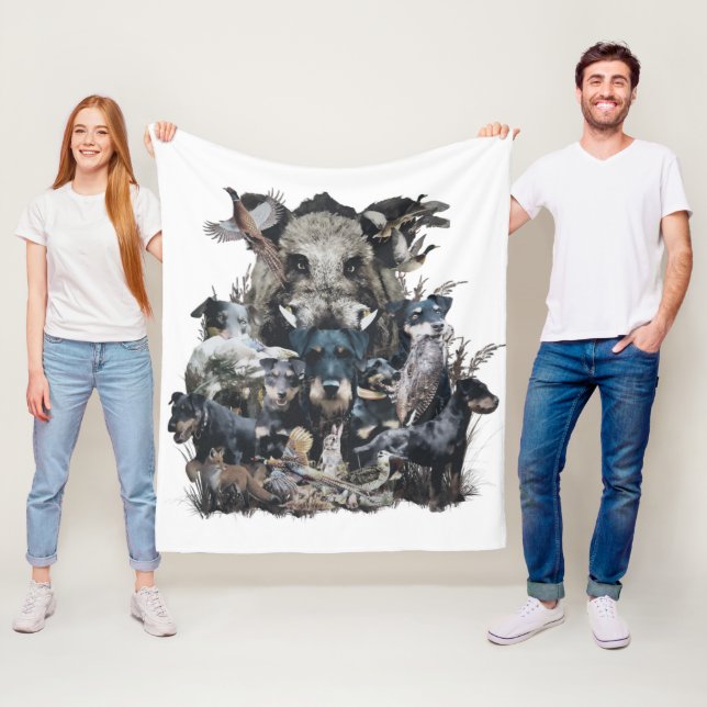 Deutscher Jagdskräcker Fleecefilt (På plats)