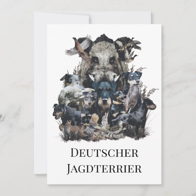 Deutscher Jagdskräcker Inbjudningar (Framsida)