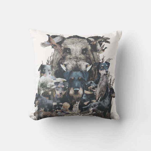 Deutscher Jagdskräcker Square Wall Clock Coffee Mu Kudde (Framsida)